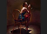 Sitting Canvas Paintings - Sitting Pretty by Hamish Blakely